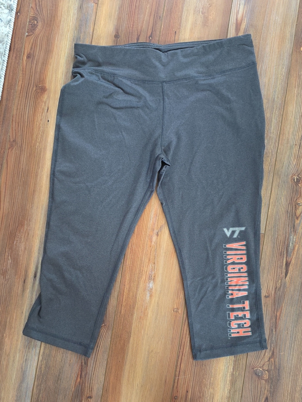Pro Edge Gray Virginia Tech Capri Leggings